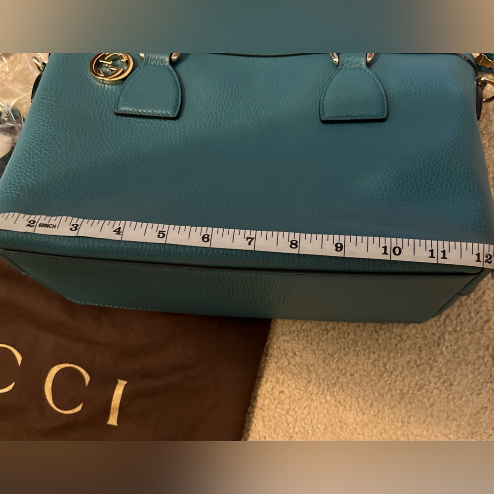 100% AUTHENTIC GUCCI TURQUOISE/Teal color bag NEW - Picture 5 of 10